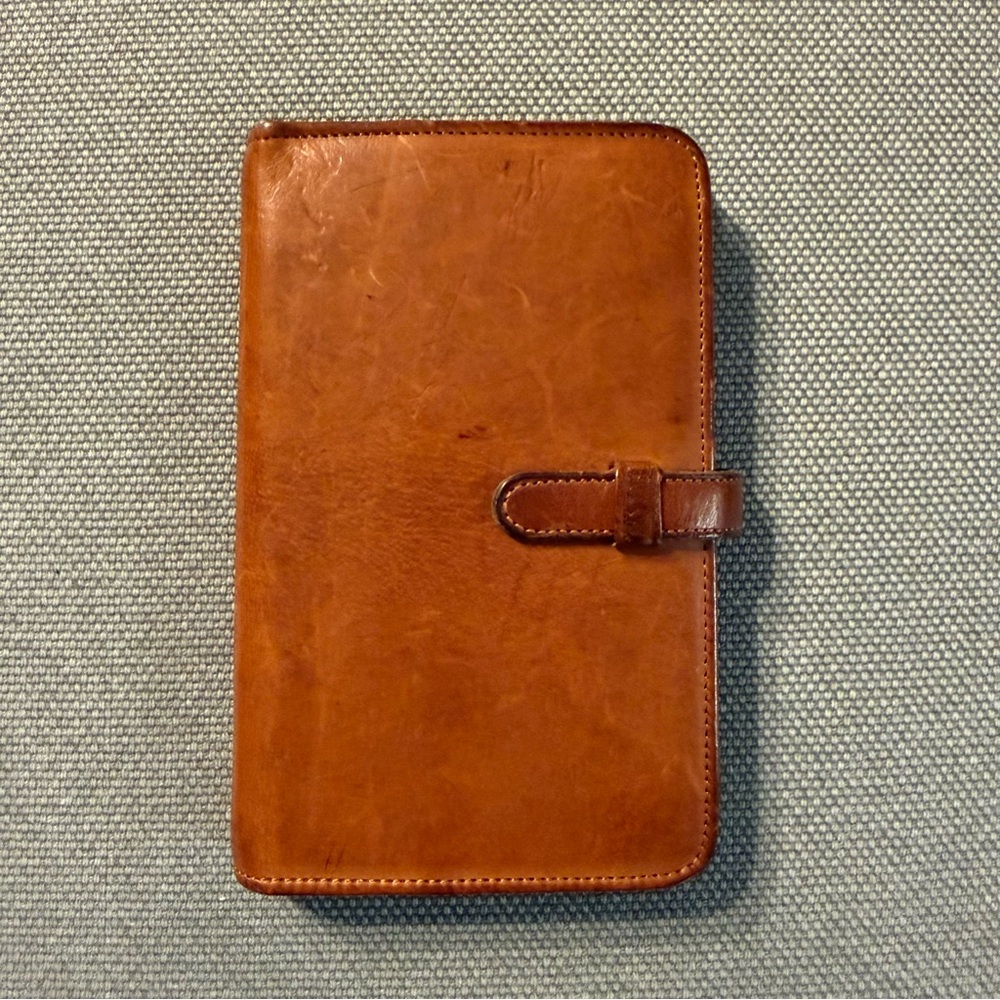 Small Coach Tan Leather Organizer